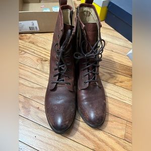 Women’s Frye distress combat boots